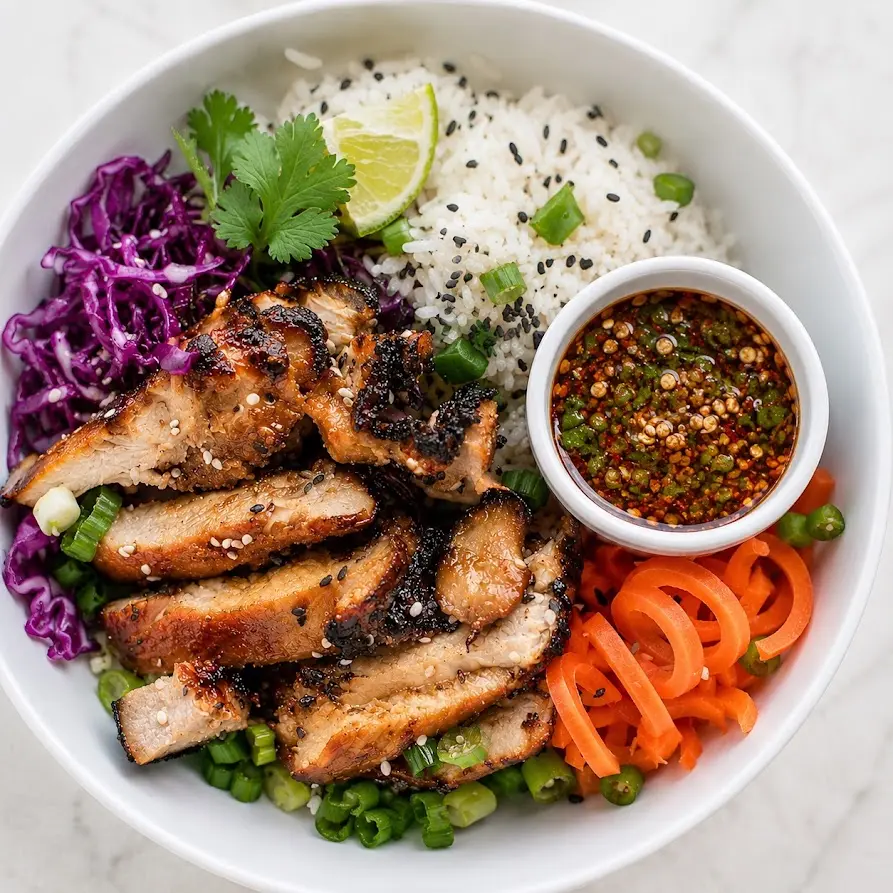 Grilled Thai Chicken with Rice