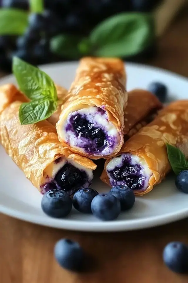 Blueberry Egg Rolls