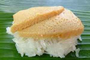 Thai Egg Custard with Sweet Sticky Rice