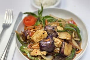 Eggplant with Basil Sauce