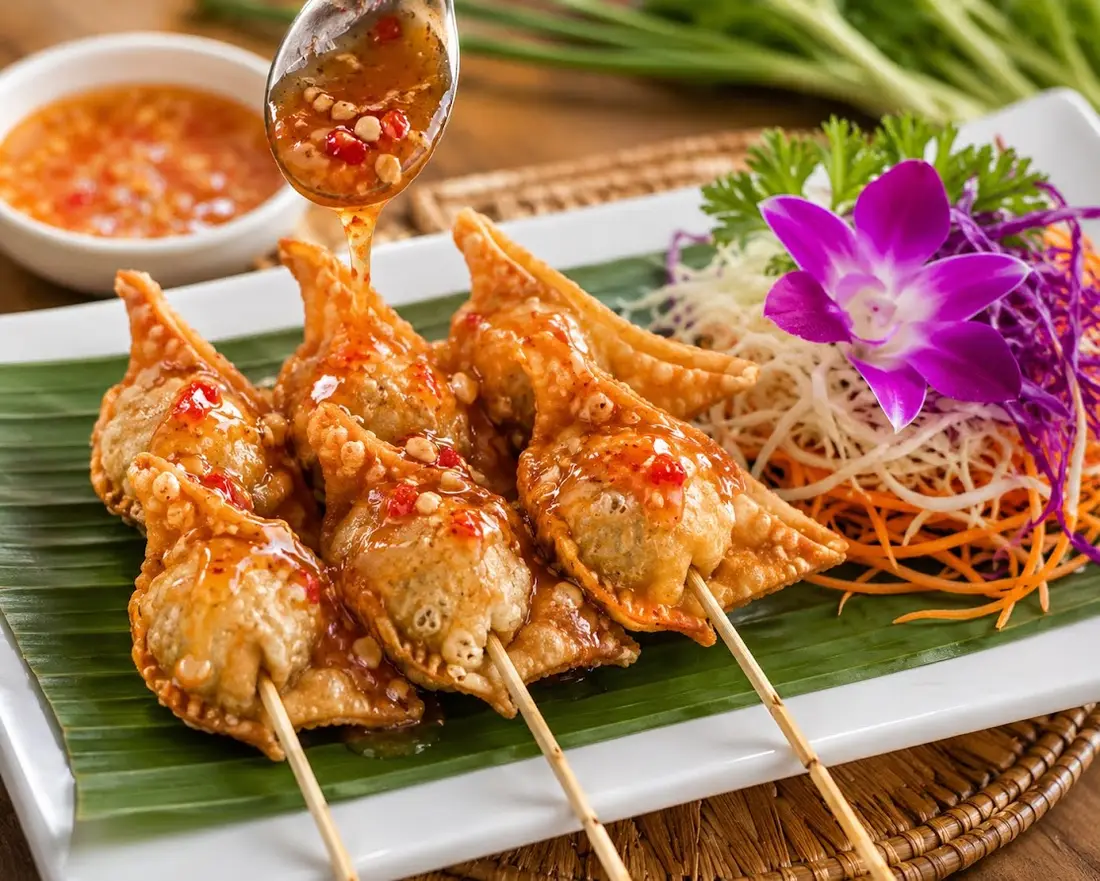 Crispy Wonton on the Skewer